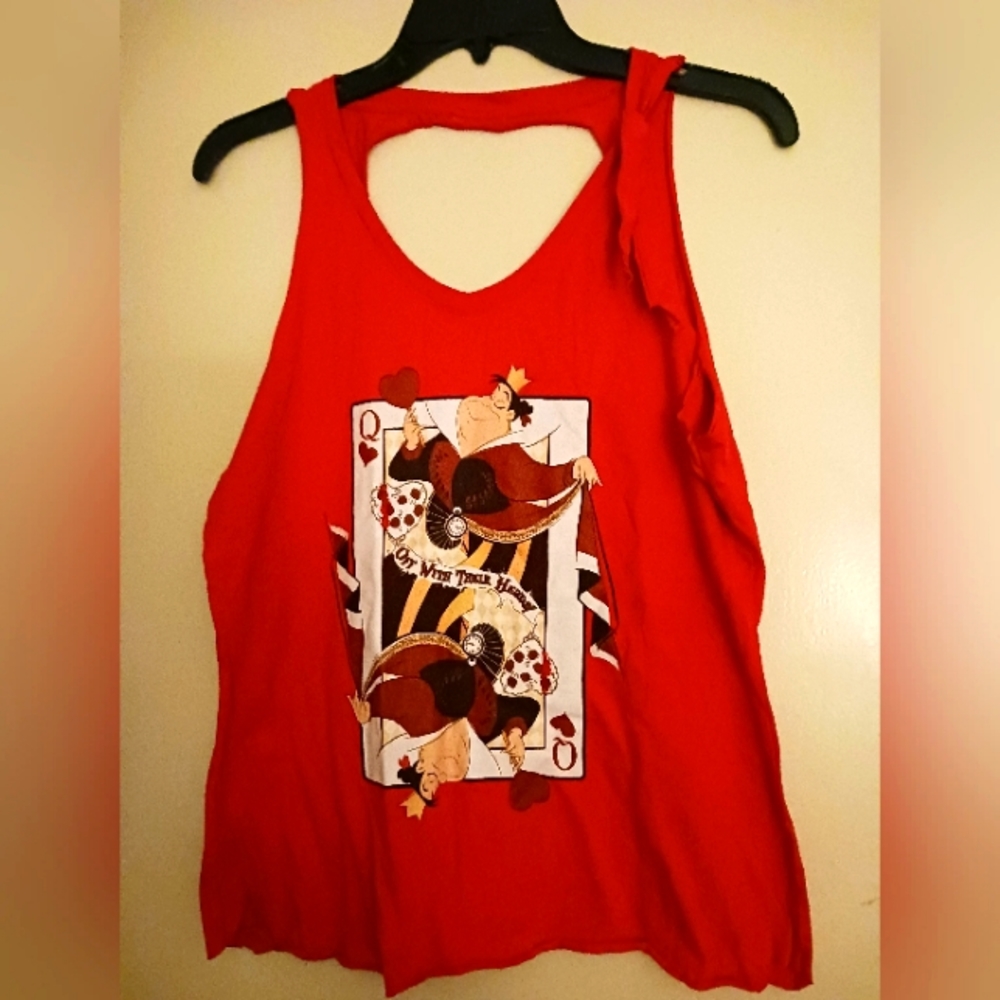 Custom cut red queen Alice in Wonderland tshirt